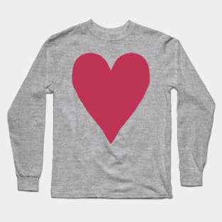 Viva Magenta Heart Pantone Color of the Year 2023 Long Sleeve T-Shirt